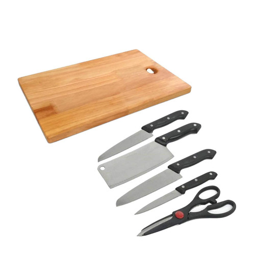Chopping board with knives set