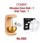 Wooden Door Chime With Brass Bell and Grip Tape 1 Combo