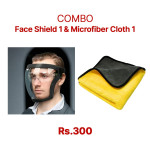 Combo of Face Shield 1 & Microfiber cloth 1pcs