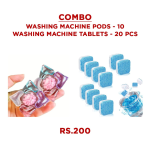 Combo of washing pods 10 pcs and Washing machine cleaning tablet 20 pcs