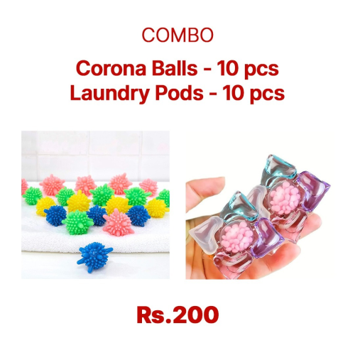 Combo of Corona Balls 10pcs & Washing pods 10pcs