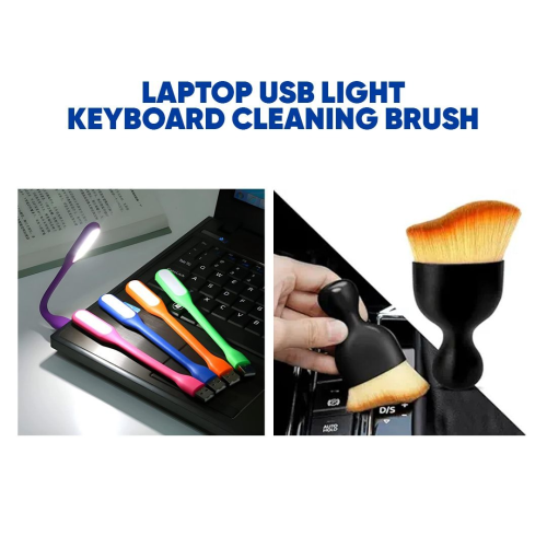 Combo of Keyboard Brush 1 pcs & Laptop Usb Light 1 pcs