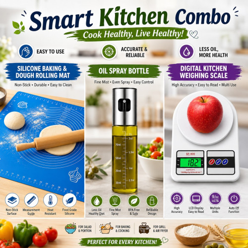 combo of small weight machine , chapathi mat and edible sprayer 1