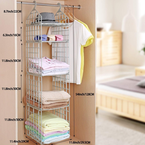 5 Layer Folding Plastic Clothes Storage Rack