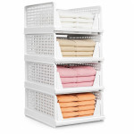 4 Layer Stackable Wardrobe Organizer for Clothes 44 x 33 x 19 cm 4 Layer Stackable Wardrobe Organizer for Clothes 44 x 33 x 19 cm