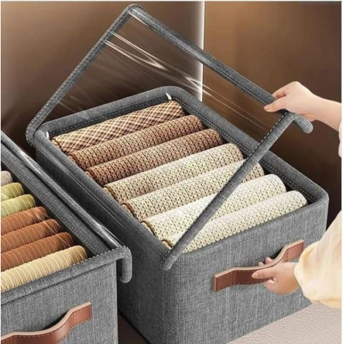 Grey Dress Organizer with Closing Lid