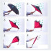 Reverse Umbrella with C-Shaped Hands Free Handle for Women and Men