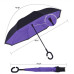 Reverse Umbrella with C-Shaped Hands Free Handle for Women and Men