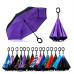 Reverse Umbrella with C-Shaped Hands Free Handle for Women and Men