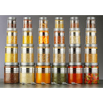 Silver line Printed Storage Jar and Container set of 24 pieces