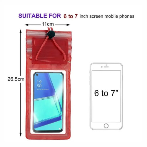 Waterproof Sealed Rain Protection Mobile Pouch (Pack of 3)