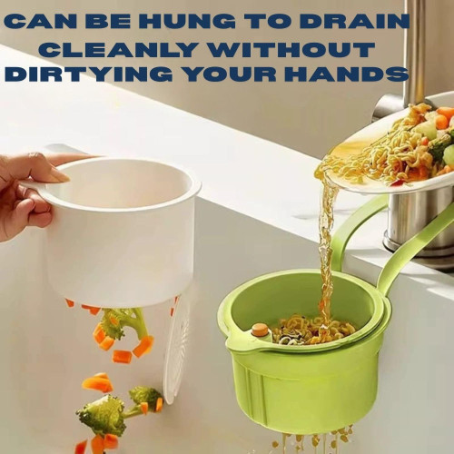 Press Automatic Dumping Kitchen Drain Food Waste Catcher