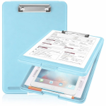 Foldable Plastic Exam Clipboard with Built-in Storage and Pen H