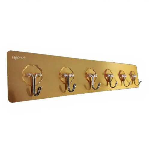 6 in 1 Gold Wall Hooks