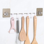 Multi 6 in 1 hanging rod for kitchen utensils holder