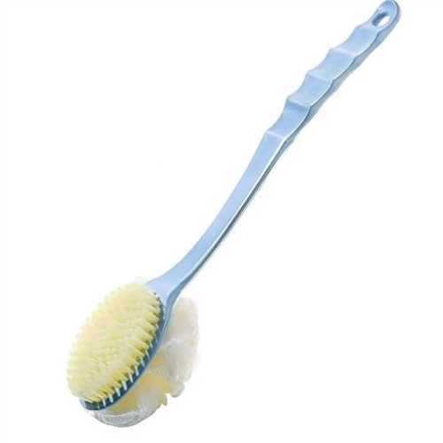 Back Body Bath Brush Stick with Bristles and Loofah