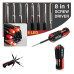 8 in 1 Multi Function Screw Driver Kit With LED Torch