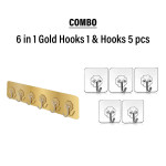 Combo of 6 in 1 gold hooks 1 & Hooks 5 pcs