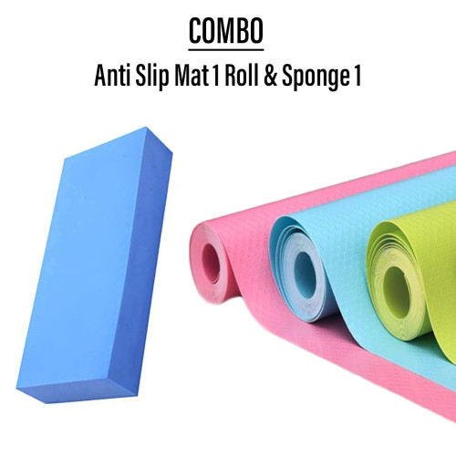 Combo of Anti slip mat 1 roll and Sponge 1