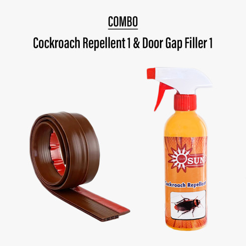 Combo of Cockroach repellent 1 and Door gap filler 1