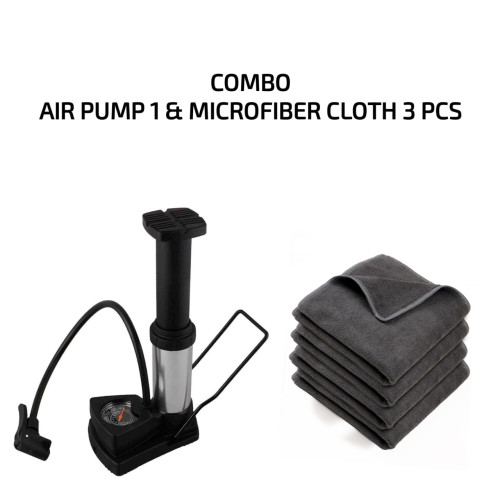 Combo of Air pump and Microfiber cloth 3 pcs