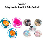 Combo of Kids snacks bowl 1 & Baby Socks 1