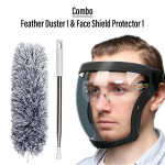 Combo of Face shield 1 and Feather Fan Duster 1