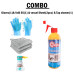 Combo of Gloves 1,Yalli SS 1,Vessel sheet 2pc &Tap shower1