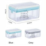 2-in-1 Portable Laundry Rolling Soap Box with Rubber Roller Foaming Soap Saver with Drain Holes