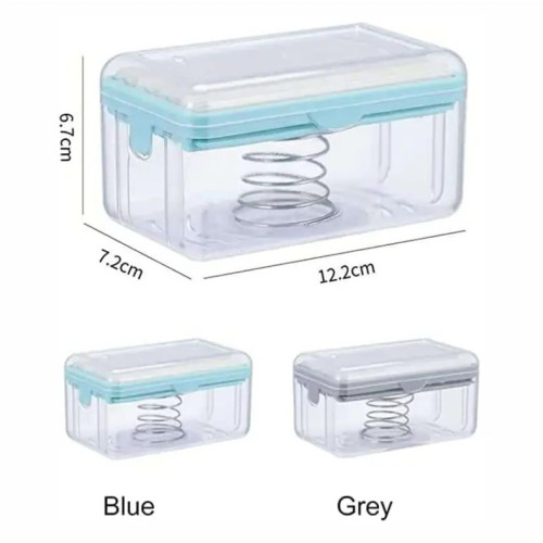 2-in-1 Portable Laundry Rolling Soap Box with Rubber Roller Foaming Soap Saver with Drain Holes