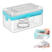 2-in-1 Portable Laundry Rolling Soap Box with Rubber Roller Foaming Soap Saver with Drain Holes