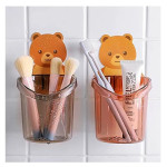 3 pcs of Teddy tooth brush Holder with Adhesive stickers