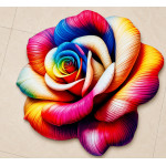 3d Multicolor Rose Antislipfloor Mat 3d Multicolor Rose Antislipfloor Mat