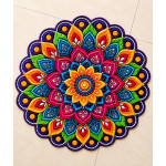 3D Rangoli Floor Mat with Anti-Slip 3D Rangoli Floor Mat with Anti-Slip