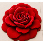 3d Royal Red Rose floor antislip Mat 3d Royal Red Rose floor antislip Mat