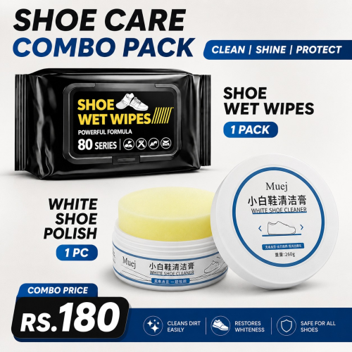 White Shoe Cleaner & Shoe Wipes Combo1 pack