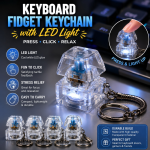 Keyboard Fidget Keychain with LED Light Keyboard Fidget Keychain with LED Light