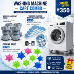 Combo of Corona Balls (10 Pcs), Washing Machine Drum Cleaning Tablets (10 Pcs) & Washing Machine Anti-Vibration Stand (1 Set). Combo of Corona Balls (10 Pcs), Washing Machine Drum Cleaning Tablets (10 Pcs) & Washing Machine Anti-Vibration Stand (1 Set).