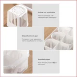 Fridge Food Storage Containers With 6pcs Detachable Drain Basket