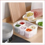 Fridge Food Storage Containers With 6pcs Detachable Drain Basket