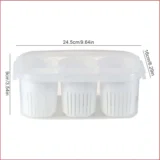 Fridge Food Storage Containers With 6pcs Detachable Drain Basket