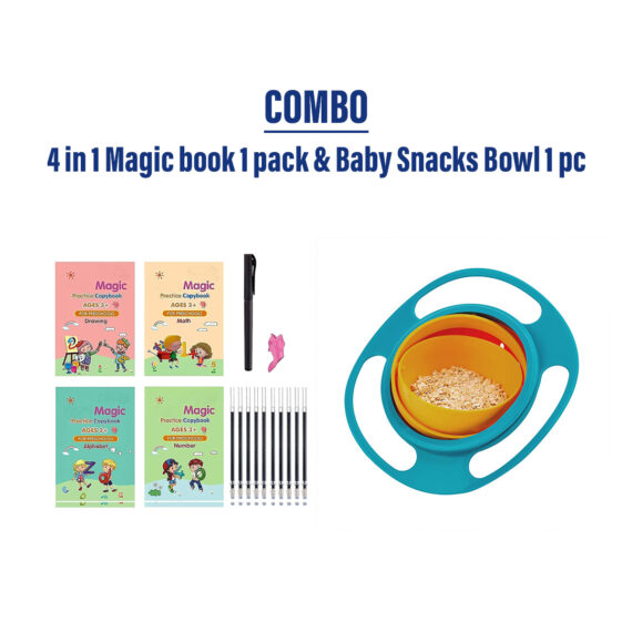 Combo of Magic book set 1 & baby snacks bowl 1