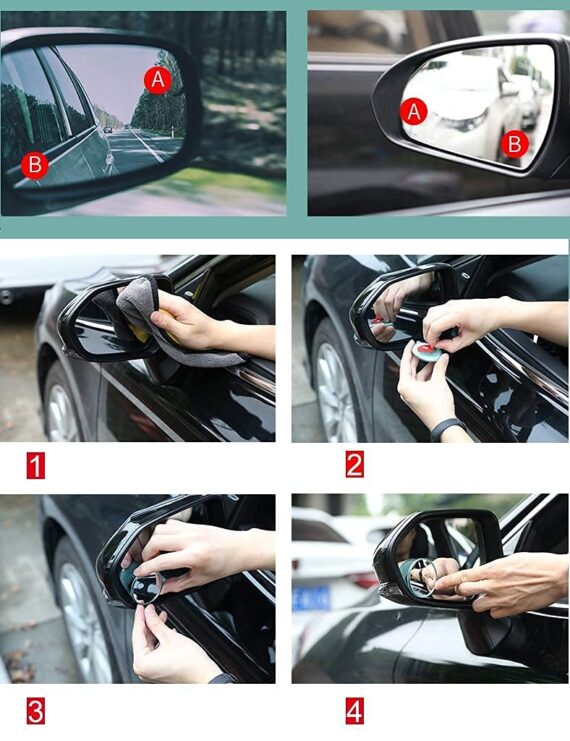 Car blind spot mirror 2 pcs pack