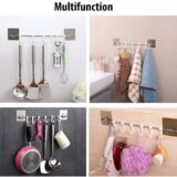 Multi 6 in 1 hanging rod for kitchen utensils holder
