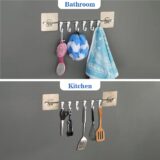 Multi 6 in 1 hanging rod for kitchen utensils holder