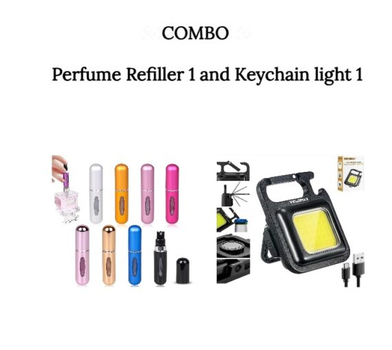 Combo of Perfume Refiller and Keychainlight
