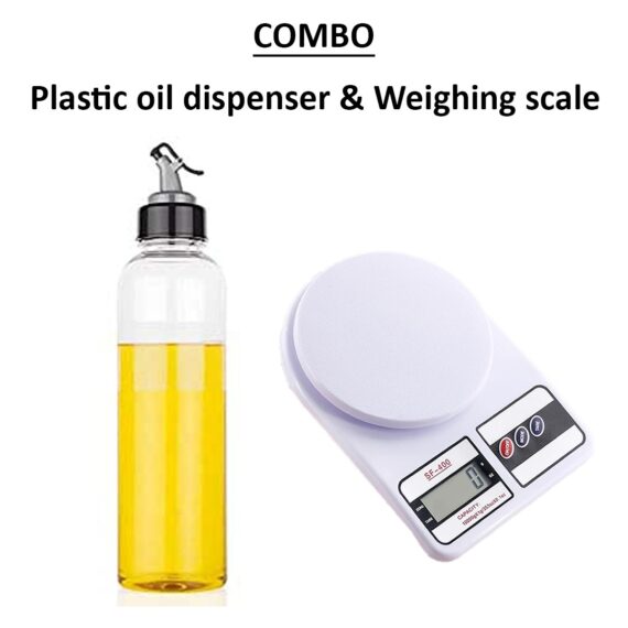 Combo Of Plastic Oil Dispenser & Weighting Machine