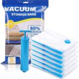 Vacuum Storage Bags for Clothes with Hand Pump  [ 5-Pack ]